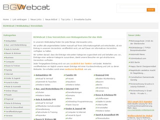 BGWebcat | Webkatalog | Verzeichnis