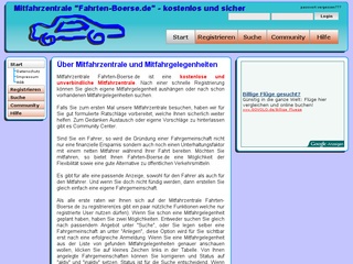 Mitfahrgelegenheit und Fahrgemeinschaft auf Mitfahrzentrale Fahrten-Boerse.de