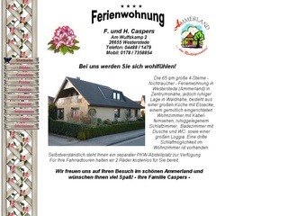 Ferienwohnung in der Kreisstadt Westerstede Ammerland