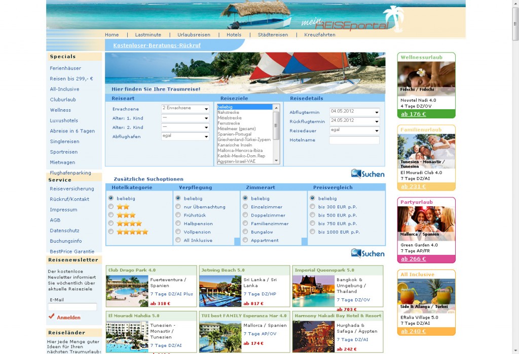 Online Travelshop Paradise 24