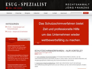 Schutzschirmverfahren nach ESUG – Spezialist RA Franzke