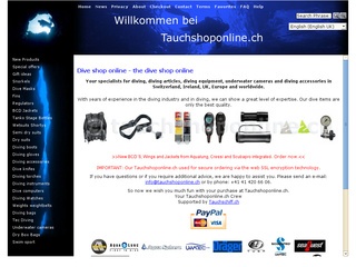 Tauchshoponline.ch der Tauchshop online